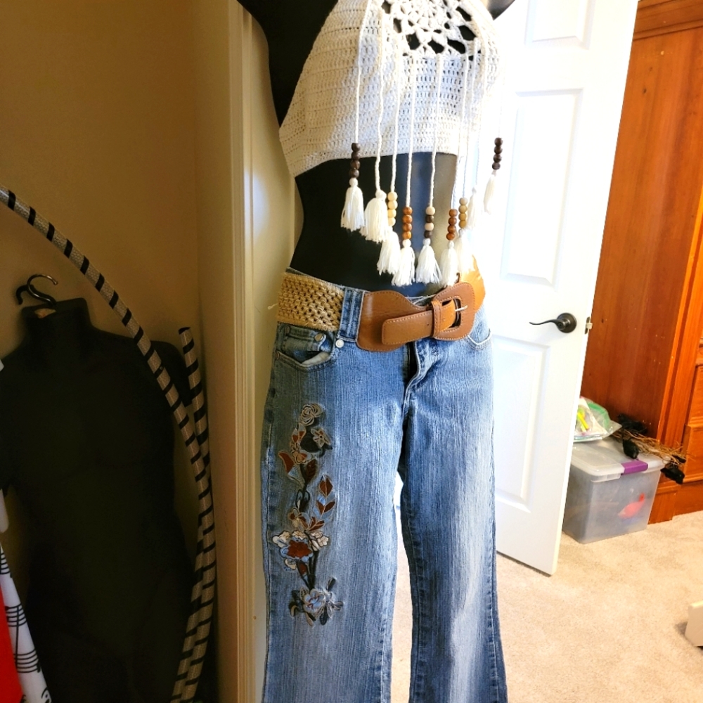 Vintage bell bottom jeans.